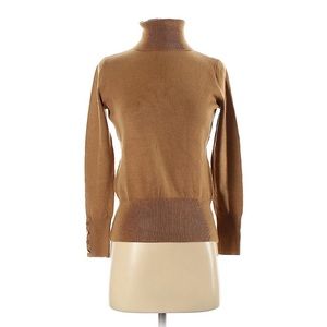 JM COLLECTION Size S Camel Turtleneck Sweater